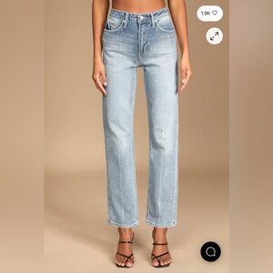 Just Black High Waisted Straight Leg Jeans